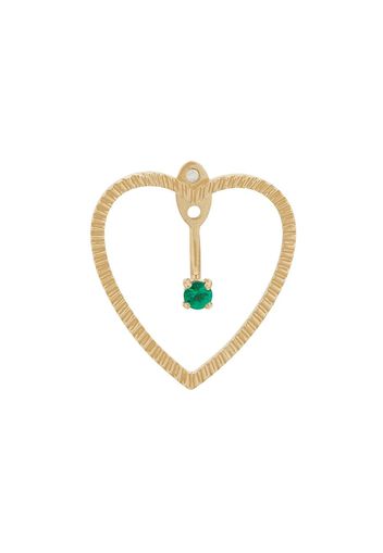 Yvonne Léon 18kt gold and emerald Heart Earrings