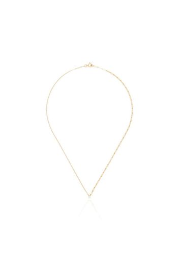 18kt yellow gold mixed chain diamond necklace