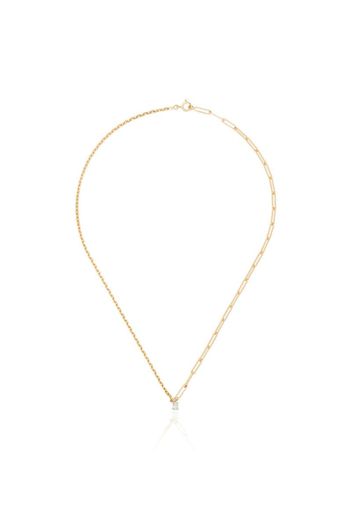 18kt yellow gold pear diamond necklace