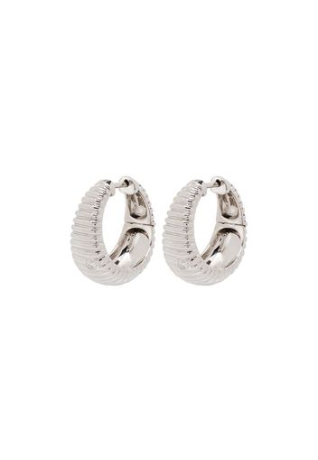 9kt white gold Berlingo diamond hoop earrings