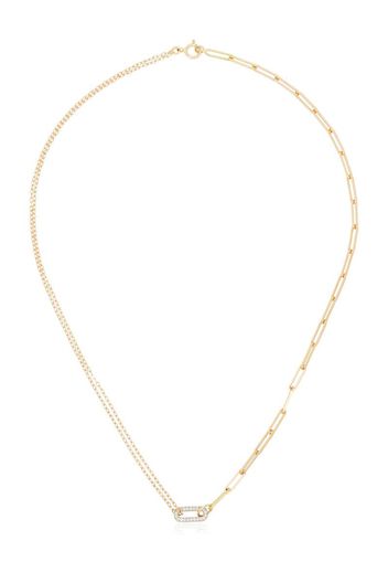 18K yellow gold diamond link choker