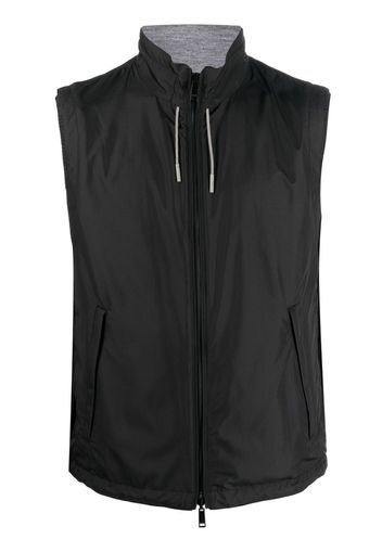 Z Zegna reversible cashmere gilet - Black