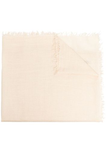 Zadig&Voltaire logo frayed-hem scarf - Neutrals