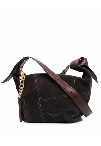 Zadig&Voltaire two-tone suede shoulder bag - Brown