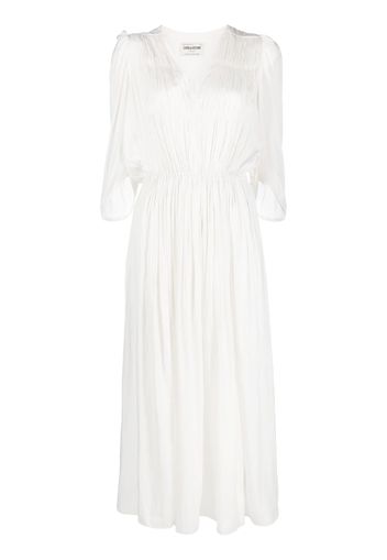 Zadig&Voltaire Ryoko satin midi dress - White