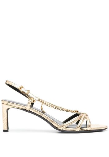 Zadig&Voltaire 80mm chain-detail open-toe sandals - Gold