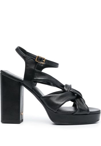 Zadig&Voltaire Forget Me Knot leather sandals - Black