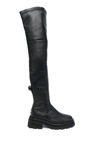 Zadig&Voltaire 60mm high leather boots - Black