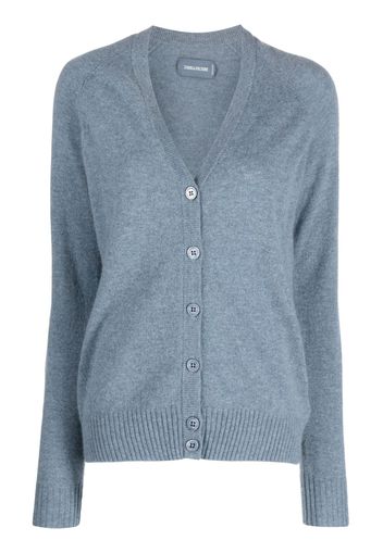 Zadig&Voltaire button-up cashmere cardigan - Blue