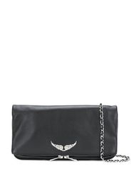 Zadig&Voltaire foldover zipped clutch - Black