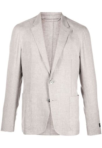 Zegna single-breasted linen-blend blazer - Neutrals