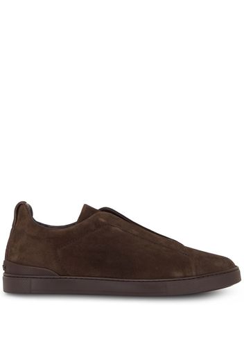 Zegna low-top suede sneakers - Brown