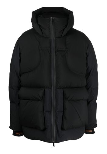 Zegna padded-panel hooded jacket - Black