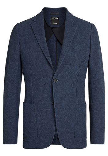 Zegna notched-lapel single-breasted blazer - Blue