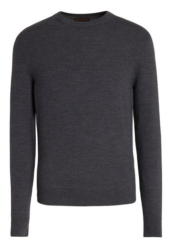 Zegna crew-neck wool jumper - Grey