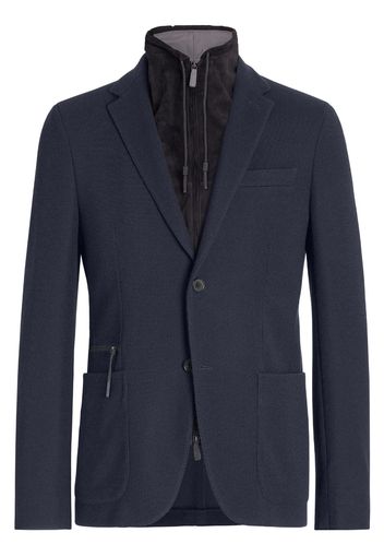 Zegna hybrid single-breasted blazer - Blue