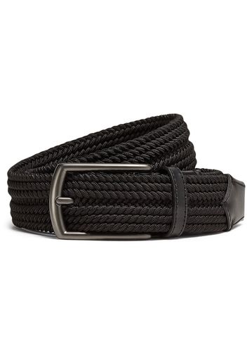 Zegna rayon-braided 30mm belt - Black