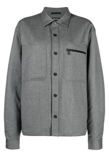 Zegna Techmerino wool shirt - Grey