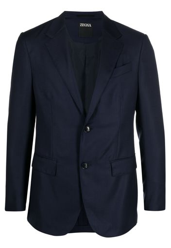 Zegna notched-lapels wool blazer - Blue