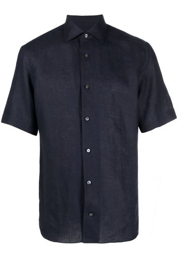 Zegna button-up linen shirt - Blue