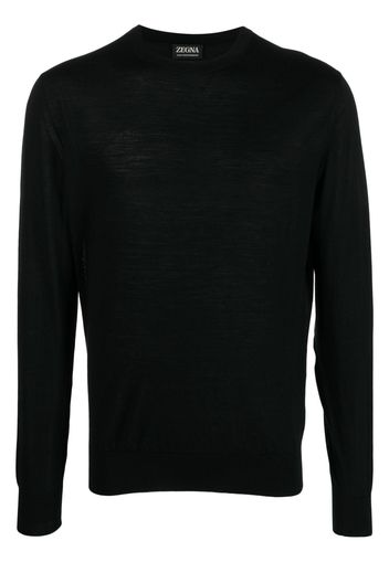 Zegna round-neck wool jumper - Black