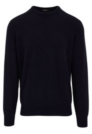 Zegna crew neck cashmere jumper - Blue