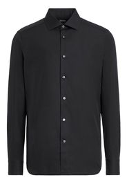 Zegna spread-collar long-sleeve shirt - Black