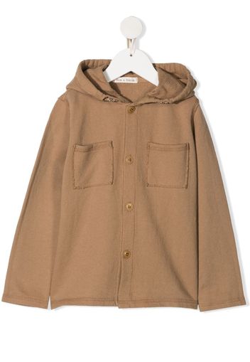 Zhoe & Tobiah hooded button down shirt - Brown