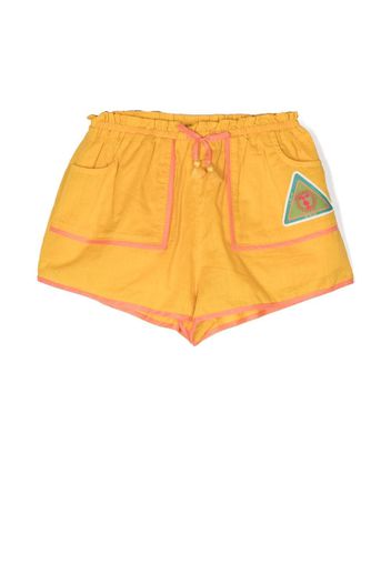 ZIMMERMANN Kids cotton drawstring-waist shorts - Yellow