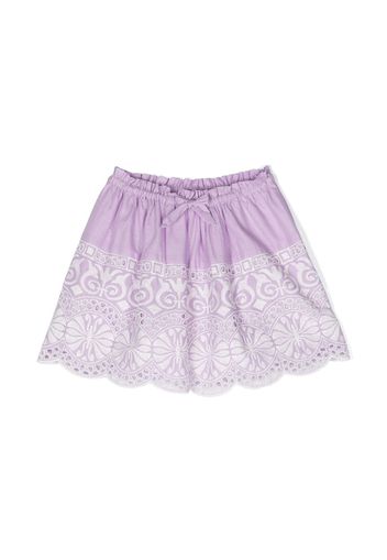 ZIMMERMANN Kids broderie-anglaise drawstring-waist skirt - Purple