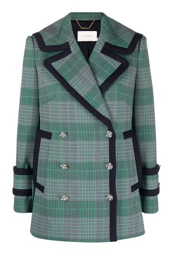 ZIMMERMANN check-pattern double-breasted jacket - Green