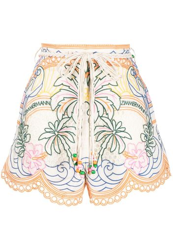 ZIMMERMANN Ginger Tropical linen shorts - Multicolour