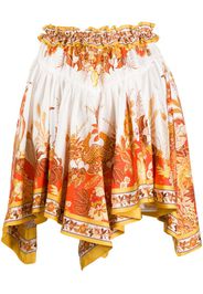 pleated floral print skirt