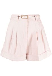 ZIMMERMANN Matchmaker linen shorts - Pink