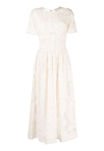 Zuhair Murad crochet-lace midi dress - Neutrals