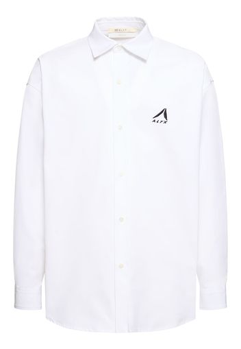 Logo Embroidery Cotton Poplin Shirt