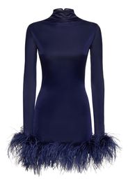 Luna Jersey Mini Dress W/feathers