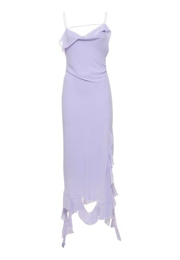 Ruffled Chiffon Long Dress