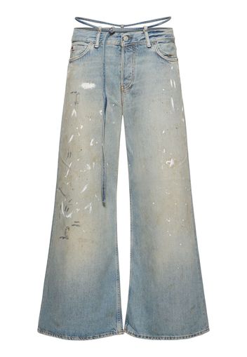 2004 Low Waist Belted Denim Jeans