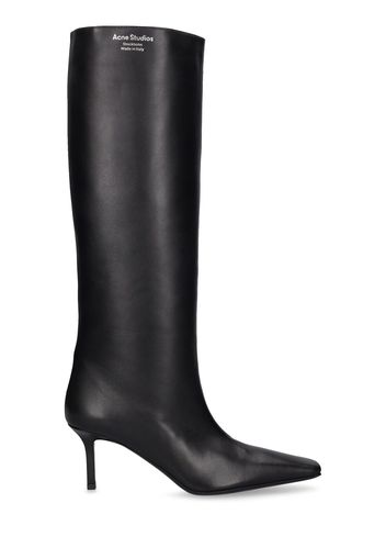 70mm Leather Tall Boots