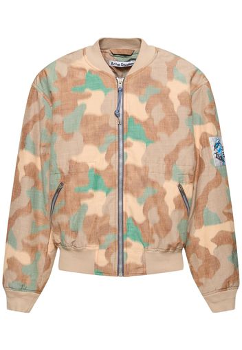 Oleary Camouflage Cotton Bomber Jacket