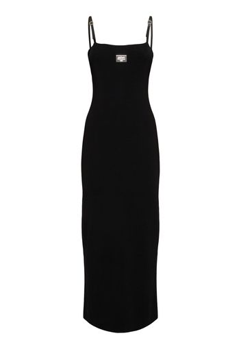 Ribbed Stretch Viscose Midi Dress