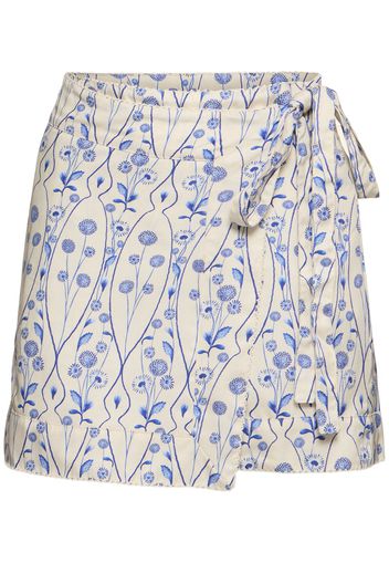 Luna Printed Mini Wrap Skirt