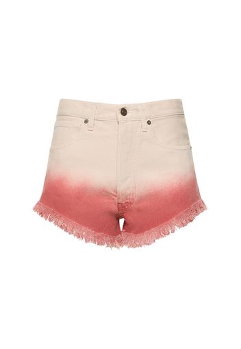 Bright Hues Frayed Denim Shorts