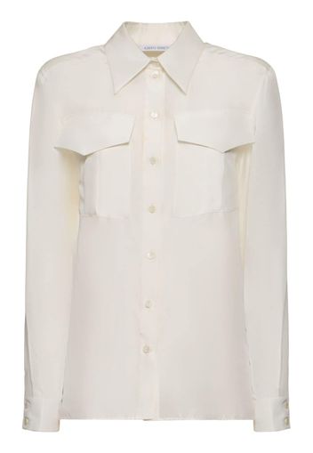 Silk Habotai Shirt W/high Pockets