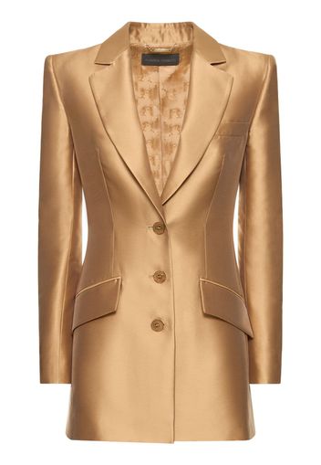 Fitted Mikado Silk Blend Jacket