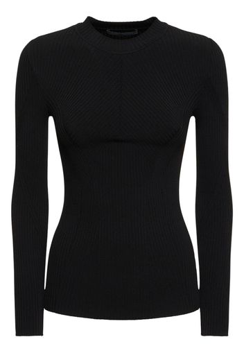 Ribbed Stretch Viscose Sweater