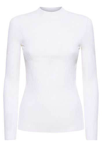 Ribbed Stretch Viscose Sweater