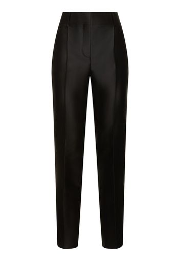 Tailored Satin Straight Pants