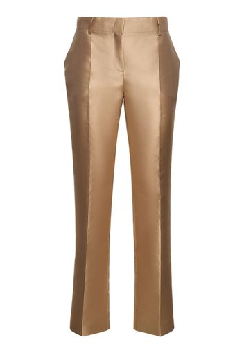 Tailored Satin Straight Pants